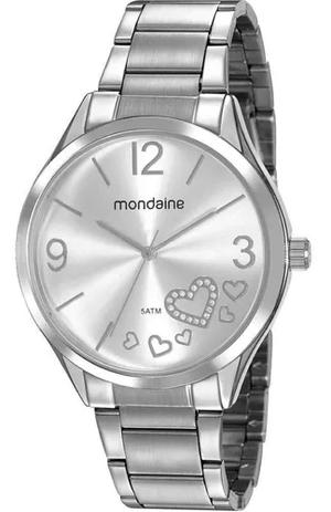 relógio prata mondaine feminino
