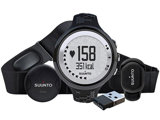 Relógio Monitor Cardíaco Suunto M5 Black Pack - Resistente à água Alarme Cronômetro Cronógrafo