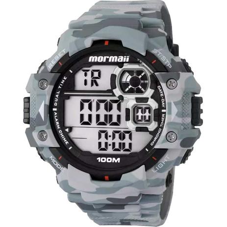 Relógio Mormaii Masculino Mo13609a/8c Camuflado Cinza Menor preço em Relógio Mormaii Masculino Mo13609a/8c Camuflado Cinza