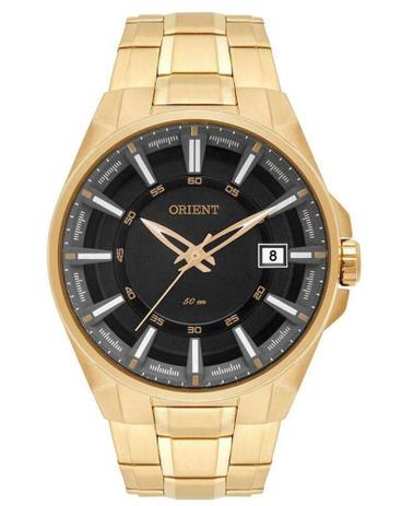 Relógio Orient Dourado Visor Preto Masculino MGSS1143 P1KX Menor preço em Relógio Orient Dourado Visor Preto Masculino MGSS1143 P1KX