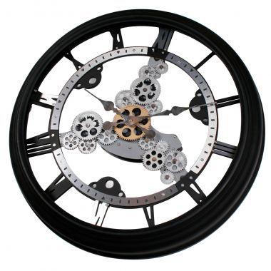 Relogio para parede de metal engrenagem 63,5cm x 10,2cm - Btc decor Menor preço em Relogio para parede de metal engrenagem 63,5cm x 10,2cm - Btc decor