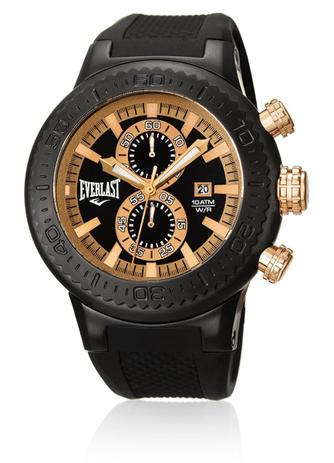 Relógio Pulso Everlast Cronógrafo Silicone Aço Preto Menor preço em Relógio Pulso Everlast Cronógrafo Silicone Aço Preto