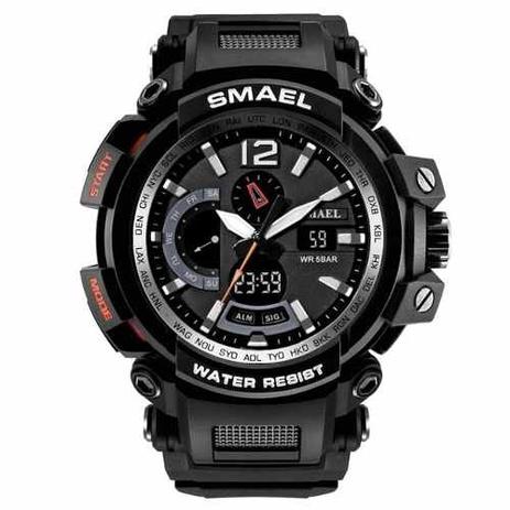 Relógio Pulso Masculino Smael 1702 Militar Preto Original Menor preço em Relógio Pulso Masculino Smael 1702 Militar Preto Original