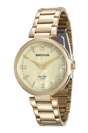 Relógio seculus feminino dourado 23566lpsvda1 Menor preço em Relógio seculus feminino dourado 23566lpsvda1