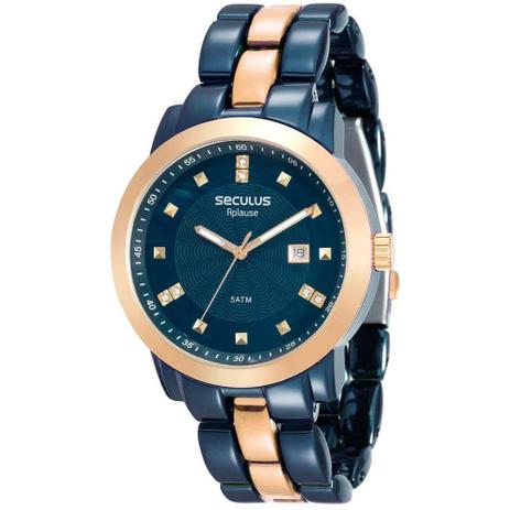 Relógio Seculus Feminino Ref: 20422lpsvla4 Fashion Azul Menor preço em Relógio Seculus Feminino Ref: 20422lpsvla4 Fashion Azul