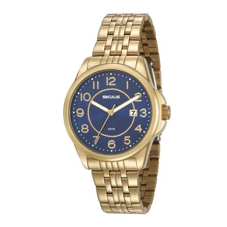 Relógio Seculus Feminino Ref: 20600lpsvds1 Social Dourado Menor preço em Relógio Seculus Feminino Ref: 20600lpsvds1 Social Dourado