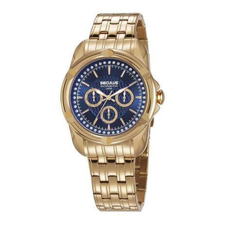 Relógio Seculus Feminino Ref: 20626lpsvds1 Multifunção Dourado Menor preço em Relógio Seculus Feminino Ref: 20626lpsvds1 Multifunção Dourado