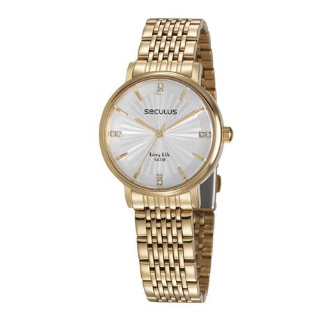 Relógio Seculus Feminino Ref: 28949lpsvda1 Casual Dourado Menor preço em Relógio Seculus Feminino Ref: 28949lpsvda1 Casual Dourado