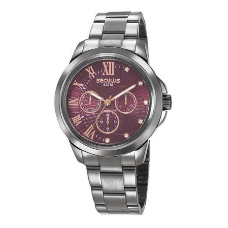 Relógio Seculus Feminino Ref: 28970lpsvss2 Multifunção Black Menor preço em Relógio Seculus Feminino Ref: 28970lpsvss2 Multifunção Black
