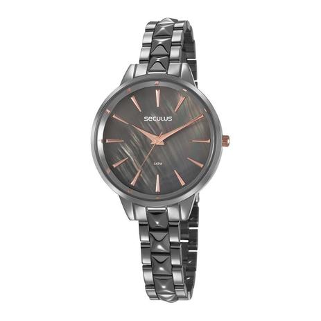 Relógio Seculus Feminino Ref: 77029lpsvss3 Fashion Black Menor preço em Relógio Seculus Feminino Ref: 77029lpsvss3 Fashion Black