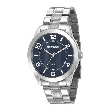 Relógio Seculus Masculino Ref: 28983g0svna2 Casual Prateado Menor preço em Relógio Seculus Masculino Ref: 28983g0svna2 Casual Prateado
