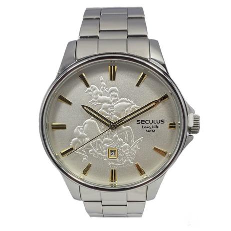 Relógio Seculus Masculino São Jorge Prateado 28933g0skna2 1 - Relógio  Masculino - Magazine Luiza