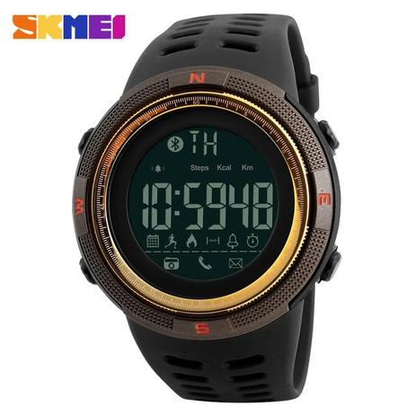 Relógio Skmei Modelo 1250 Smart Watch Bluetooth Pedômetro Calorias Masculino e Feminino Dourado Menor preço em Relógio Skmei Modelo 1250 Smart Watch Bluetooth Pedômetro Calorias Masculino e Feminino Dourado