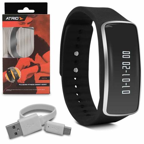 Relógio Smart Fitness Atrio ES175 Bluetooth Indicador de Calorias e Sono Aplicativo Android e iOS Menor preço em Relógio Smart Fitness Atrio ES175 Bluetooth Indicador de Calorias e Sono Aplicativo Android e iOS