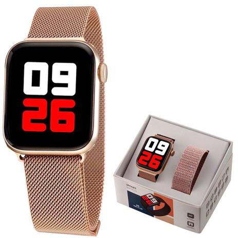 relógio smartwatch rose magazine luiza
