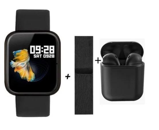 Relógio Smartwatch P70 2 pulseiras + fone Sem Fio Black - Smartwatch e  Acessórios - Magazine Luiza