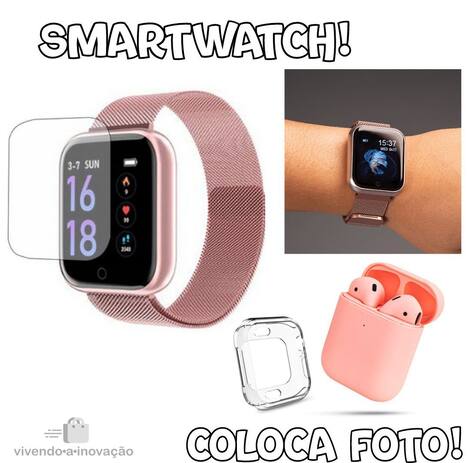 relógio smartwatch rose magazine luiza