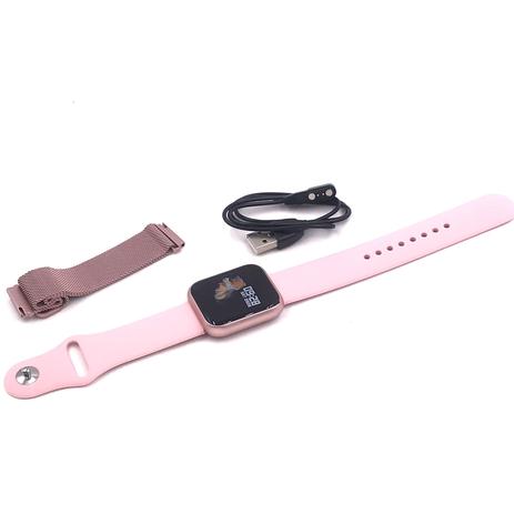 Relógio Smartwatch P70 Rosa Monitor Cardíaco Pressão Arterial Sono Passos Android Ios - P smart Menor preço em Relógio Smartwatch P70 Rosa Monitor Cardíaco Pressão Arterial Sono Passos Android Ios - P smart