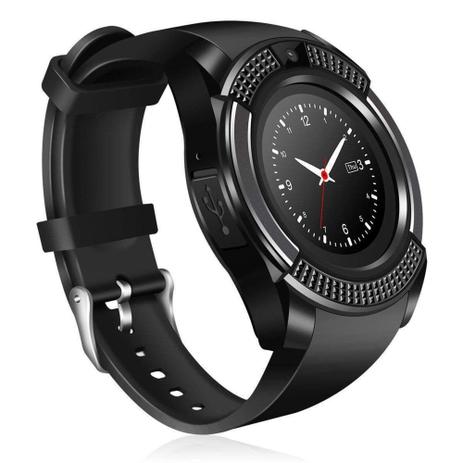 Relogio SmartWatch V8 Bluetooth Wifi Camera Celular Chip Cartao Musica Whatsapp Android E Ios - Pret Menor preço em Relogio SmartWatch V8 Bluetooth Wifi Camera Celular Chip Cartao Musica Whatsapp Android E Ios - Pret