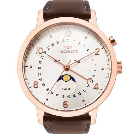 Relógio Technos Masculino Calendário Lunar 6P80AD/2B Menor preço em Relógio Technos Masculino Calendário Lunar 6P80AD/2B