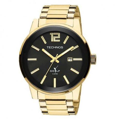 Relógio Technos Masculino Golf Dourado 2115TT/4P Menor preço em Relógio Technos Masculino Golf Dourado 2115TT/4P