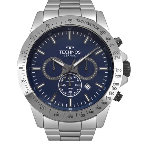 Relógio Technos Masculino Prata Ceramic JS25BT/4A Menor preço em Relógio Technos Masculino Prata Ceramic JS25BT/4A