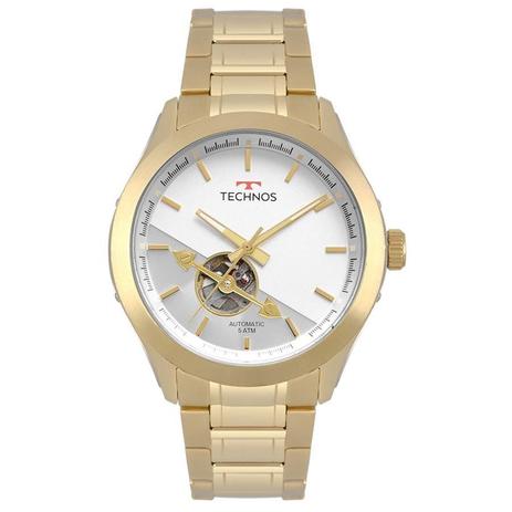 Relógio Technos Masculino Ref: 82s0ad/4b Automático Dourado Menor preço em Relógio Technos Masculino Ref: 82s0ad/4b Automático Dourado