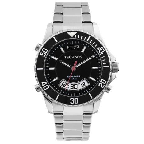 Relógio Technos Prateado Elegance Skydiver T205JB/1P Menor preço em Relógio Technos Prateado Elegance Skydiver T205JB/1P