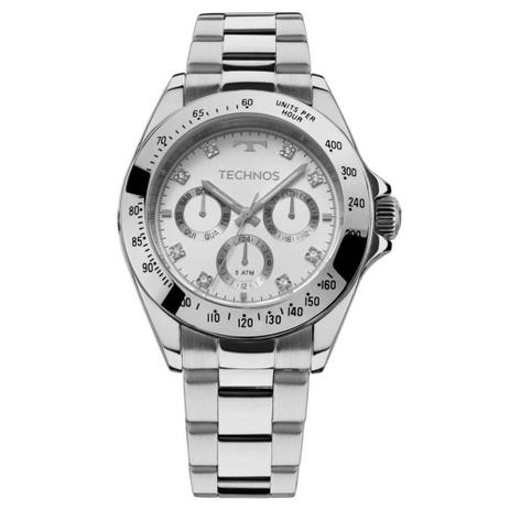 Relógio Technos Prateado Feminino Elegance Ladies Multi-função 6P29AIW/3K Menor preço em Relógio Technos Prateado Feminino Elegance Ladies Multi-função 6P29AIW/3K