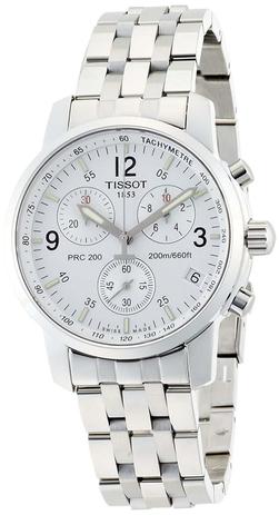 Relógio Tissot Prc200 Masculino Original Prata Fundo Branco Menor preço em Relógio Tissot Prc200 Masculino Original Prata Fundo Branco
