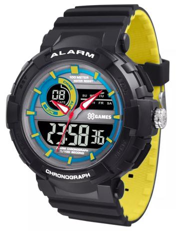 Relógio X-games Masculino Anadigi Xmppa267 Pxpy Azul Amarelo Menor preço em Relógio X-games Masculino Anadigi Xmppa267 Pxpy Azul Amarelo