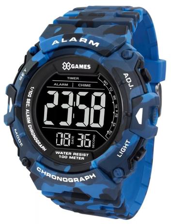 Relógio X-games Masculino Digital Xmppd489 Camuflado Azul Menor preço em Relógio X-games Masculino Digital Xmppd489 Camuflado Azul