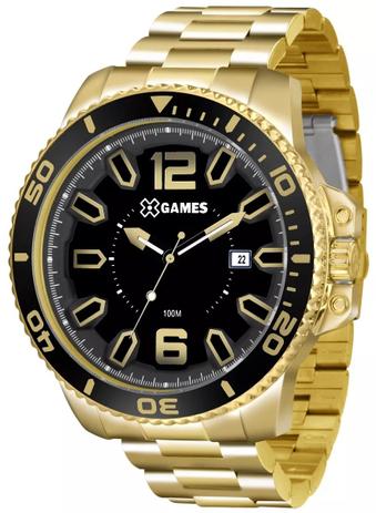 Relógio X-games Masculino Dourado Extra Grande Xmgs1019-p2kx Menor preço em Relógio X-games Masculino Dourado Extra Grande Xmgs1019-p2kx