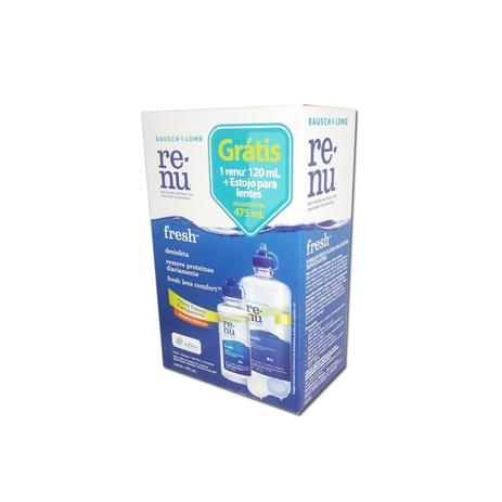 Renu fresh 475ml - para limpeza de lentes de contato - Bausch lomb Menor preço em Renu fresh 475ml - para limpeza de lentes de contato - Bausch lomb