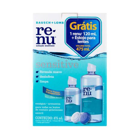 Renu Sensitive Solução Multiuso Para Lentes de Contato Pack 475ml - Bausch lomb Menor preço em Renu Sensitive Solução Multiuso Para Lentes de Contato Pack 475ml - Bausch lomb