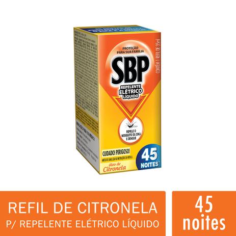 Repelente Eletrico Liquido SBP 45 Noites Oleo de Citronela 35ml Refil Menor preço em Repelente Eletrico Liquido SBP 45 Noites Oleo de Citronela 35ml Refil