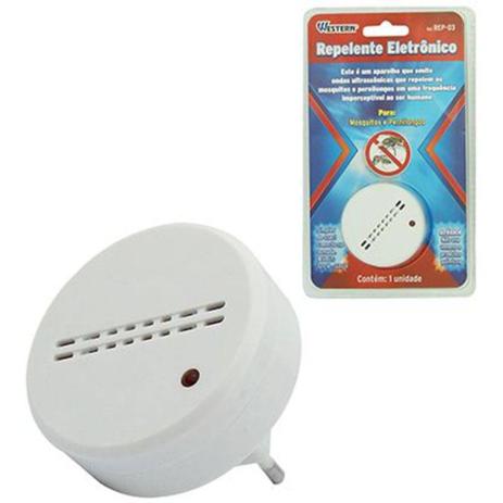 Repelente Eletrônico para Mosquitos e Pernilongos Redondo Bivolt - Ref. REP-03 - Western Menor preço em Repelente Eletrônico para Mosquitos e Pernilongos Redondo Bivolt - Ref. REP-03 - Western