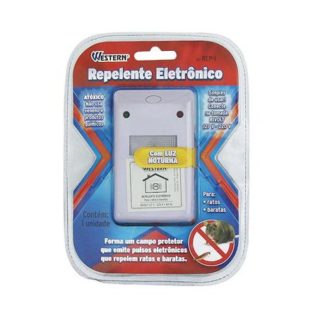 Repelente eletrônico para ratos e baratas - WESTERN Menor preço em Repelente eletrônico para ratos e baratas - WESTERN