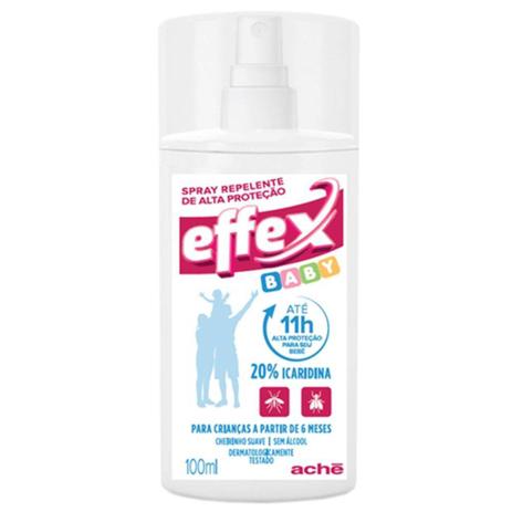 Repelente Spray de Alta Proteção Effex Baby 100ml - Aché Menor preço em Repelente Spray de Alta Proteção Effex Baby 100ml - Aché