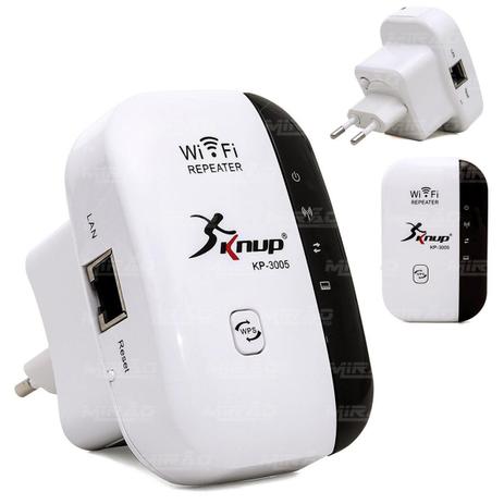 Repetidor de Sinal WIFI Sem fio 300M Knup - KP-3005 Menor preço em Repetidor de Sinal WIFI Sem fio 300M Knup - KP-3005