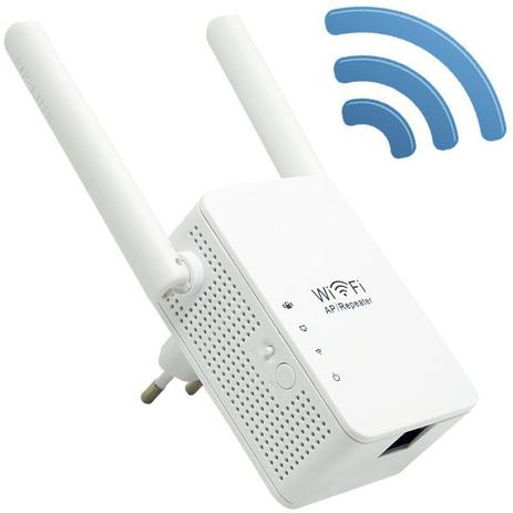 Repetidor de Sinal Wireless Wifi 300 Mbps Wps Extensor Amplificador 2,4Ghz 2 Antenas Branco Bivolt - Exbom Menor preço em Repetidor de Sinal Wireless Wifi 300 Mbps Wps Extensor Amplificador 2,4Ghz 2 Antenas Branco Bivolt - Exbom