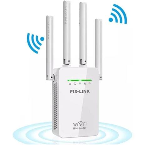 Repetidor Roteador Amplificador De Sinal Wifi 2800m 4 Antenas Pix-Link - Security Menor preço em Repetidor Roteador Amplificador De Sinal Wifi 2800m 4 Antenas Pix-Link - Security