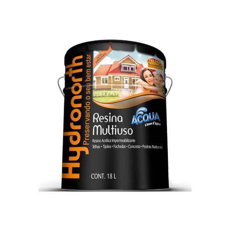 Resina Acrílica Impermeabilizante Multiuso Acqua Cerâmica Telha 18 Litros - Hydronorth Menor preço em Resina Acrílica Impermeabilizante Multiuso Acqua Cerâmica Telha 18 Litros - Hydronorth