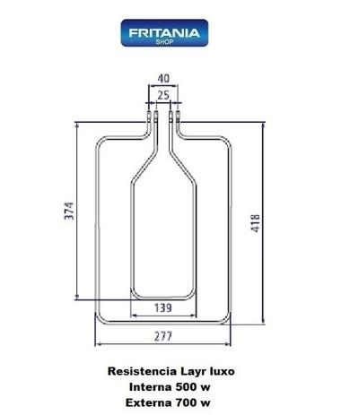 Resistência Elétrica Forno Elétrico Layr Luxo 110v C 5008 - Fritania Menor preço em Resistência Elétrica Forno Elétrico Layr Luxo 110v C 5008 - Fritania
