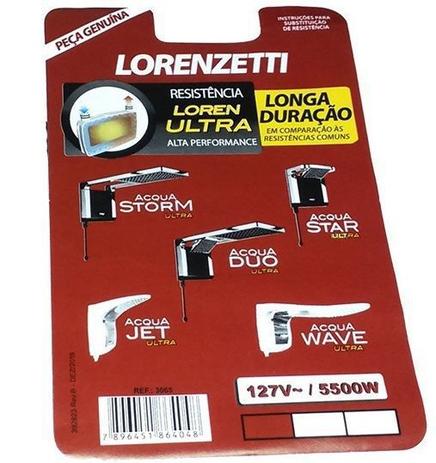 Resistência Original Lorenzetti Para Ducha Chuveiro Acqua 3065 127V 5500W é boa?