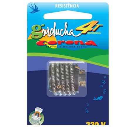 Resistência para chuveiro 220V 5800W Gorducha 4 temperaturas preto Hydra Corona Menor preço em Resistência para chuveiro 220V 5800W Gorducha 4 temperaturas preto Hydra Corona