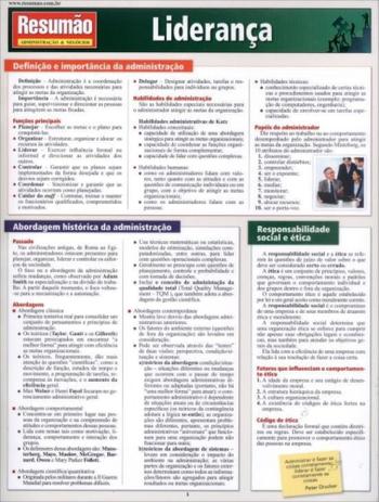 Resumao Administracao e Negocios - Lideranca Menor preço em Resumao Administracao e Negocios - Lideranca