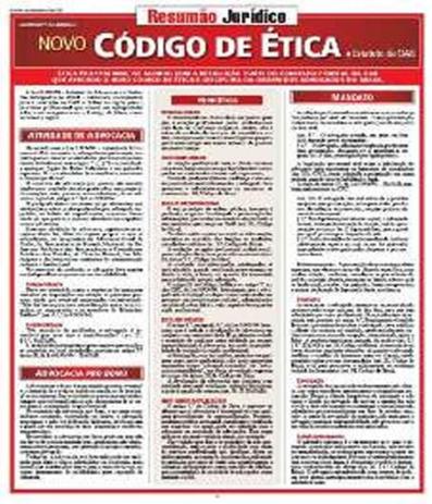 Resumao Juridico - Novo Codigo De Etica - Barros Fischer Menor preço em Resumao Juridico - Novo Codigo De Etica - Barros Fischer