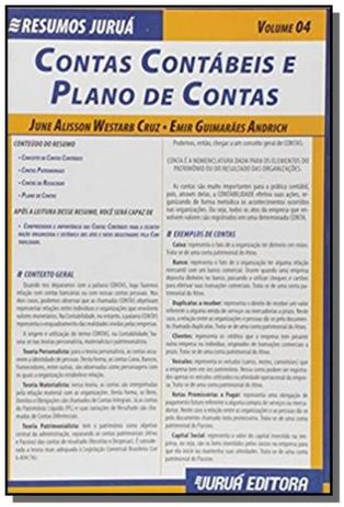 Resumos jurua - contabil - contas contabeis e plan Menor preço em Resumos jurua - contabil - contas contabeis e plan
