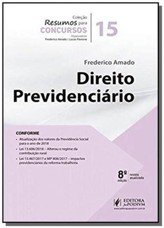 Resumos para concursos v.15 direito previdenciario - Editora juridica da bahia jusp Menor preço em Resumos para concursos v.15 direito previdenciario - Editora juridica da bahia jusp